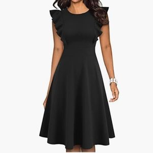 Yathon black dress, size M, EUC